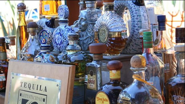 Jose Cuervo tequila bottles