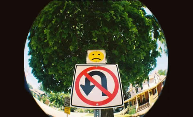 No U turn sign