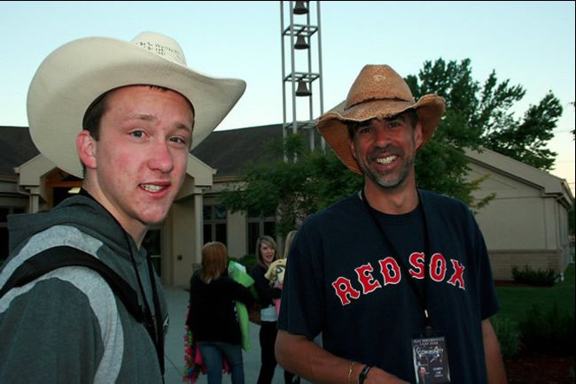 Two men in cowboy hats