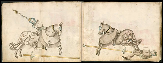 Renaissance knighs jousting